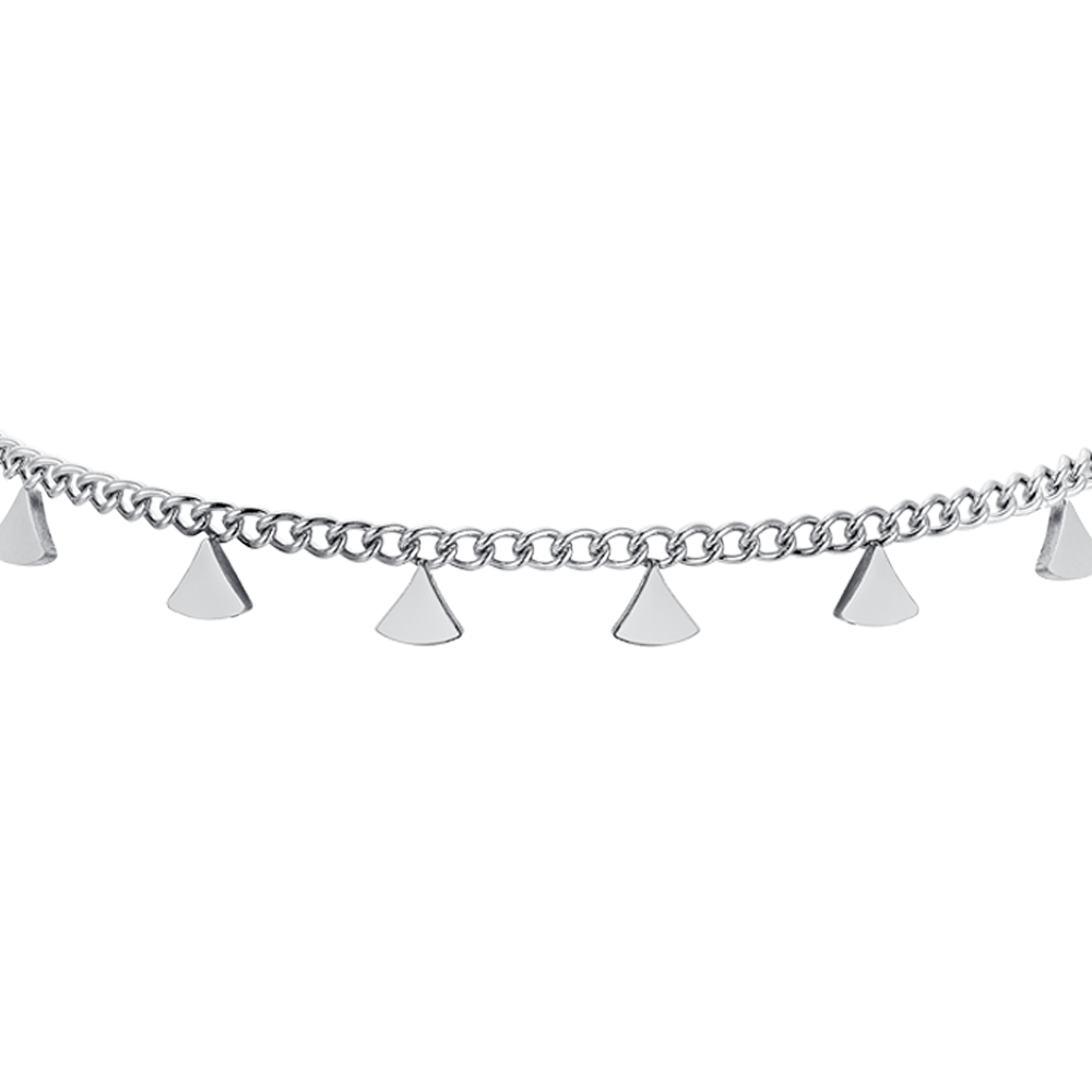 PULSERA DE ACERO PARA MUJER CON TRIÁNGULOS