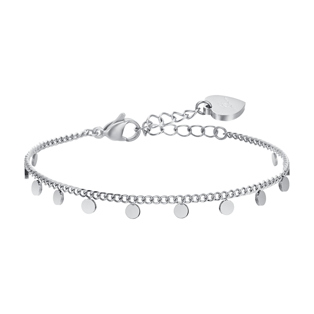 PULSERA DE ACERO PARA MUJER CON CÍRCULOS