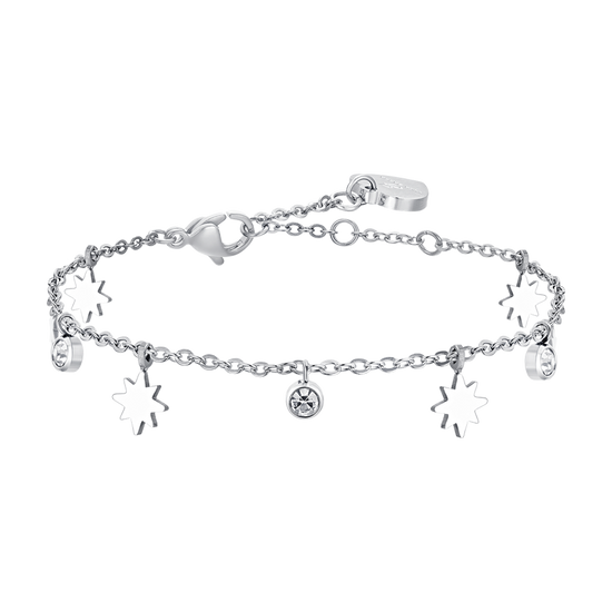 SISSI ESTRELLA Y CRISTALES ACERO PULSERA MUJER
