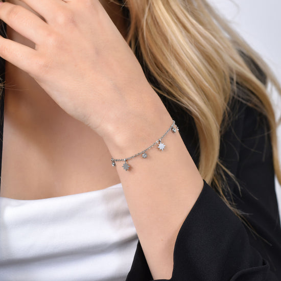 SISSI ESTRELLA Y CRISTALES ACERO PULSERA MUJER