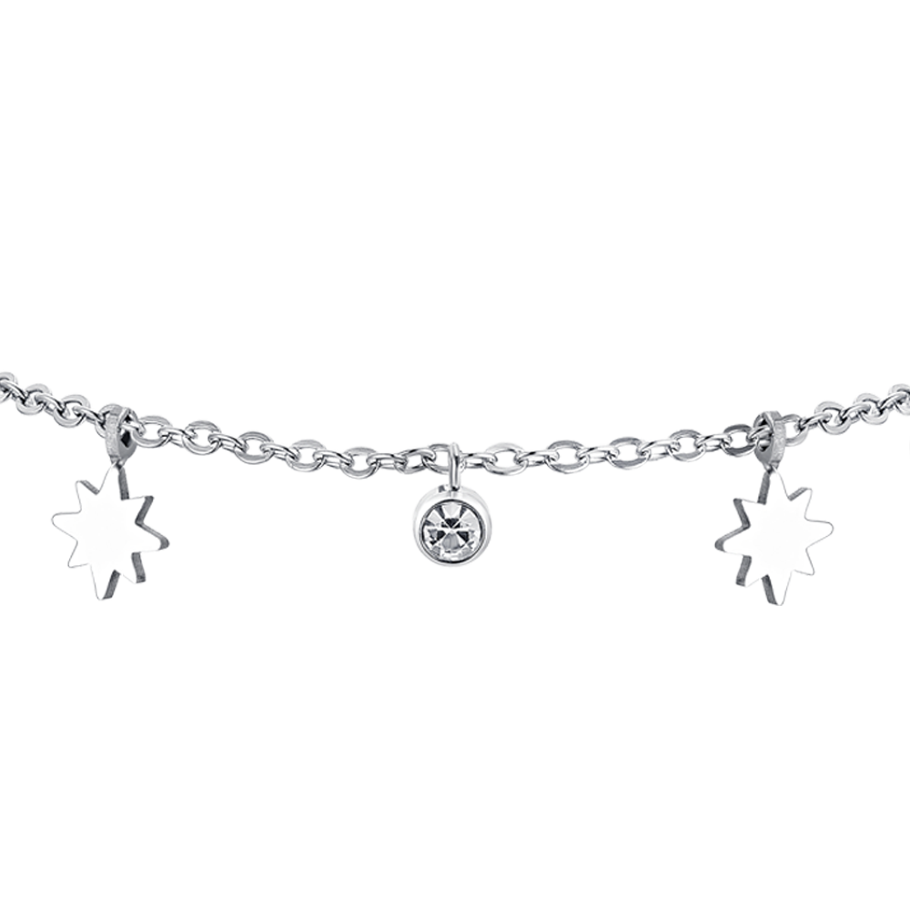 SISSI ESTRELLA Y CRISTALES ACERO PULSERA MUJER