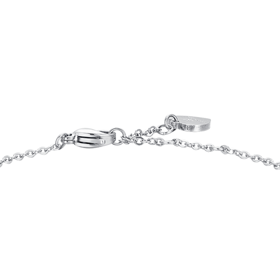 PULSERA DE ACERO PARA MUJER CON PERLAS Y CORAZÓN