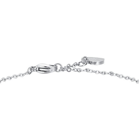 BRACCIALE DONNA IN ACCIAIO CON PERLE SINTETICHE E QUADRIFOGLIO