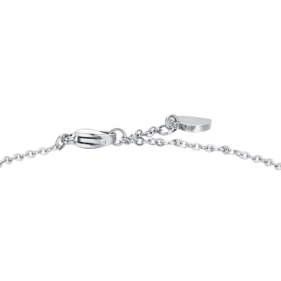 PULSERA DE ACERO PARA MUJER CON PERLAS Y FLOR DE LA VIDA