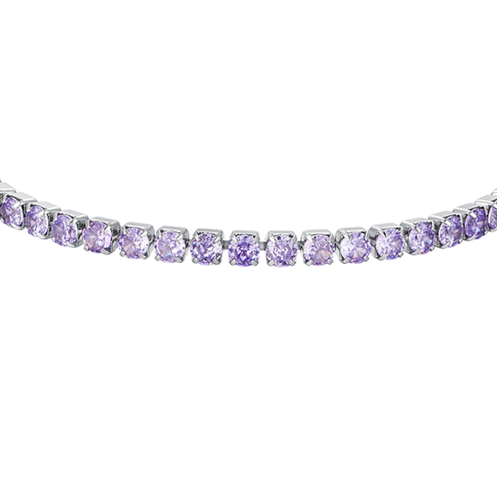 PULSERA TENIS MUJER CRISTALES VIOLETAS
