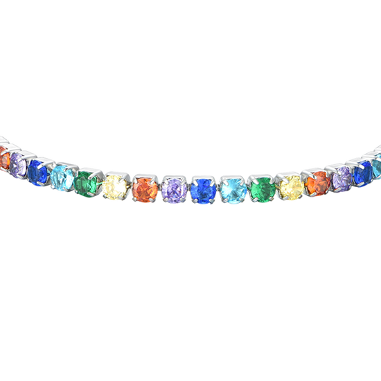 PULSERA TENIS MUJER CRISTALES MULTICOLOR