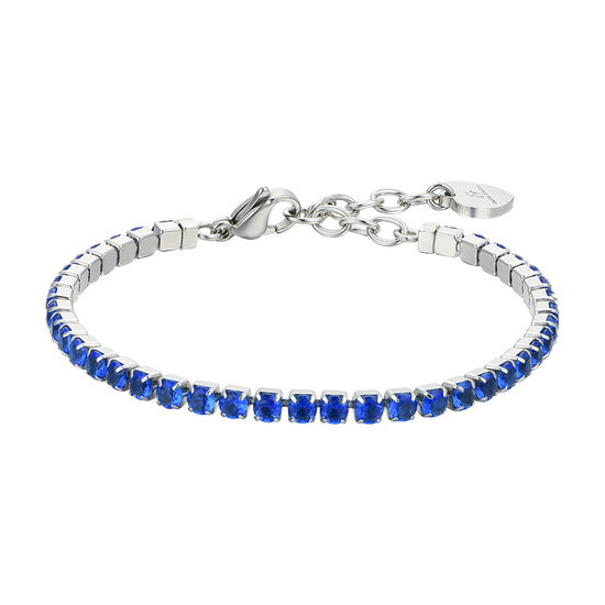 PULSERA TENIS MUJER CRISTALES AZULES