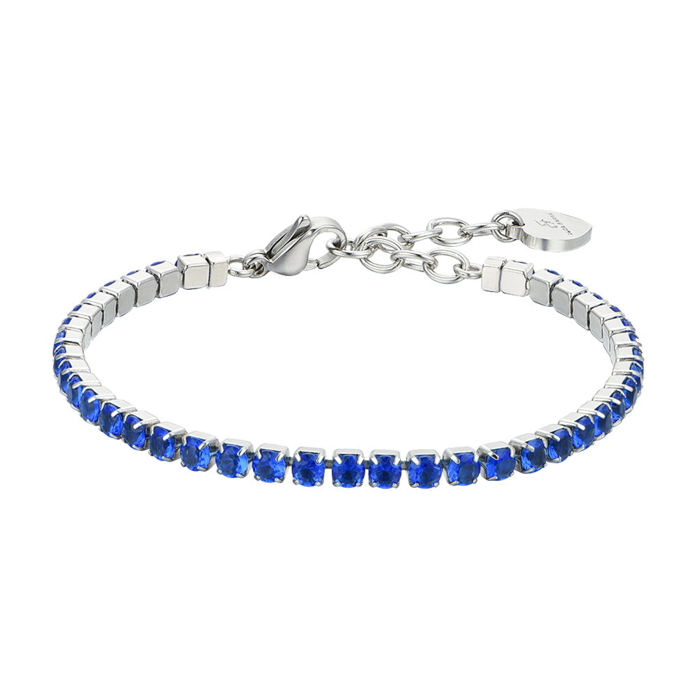 PULSERA TENIS MUJER CRISTALES AZULES