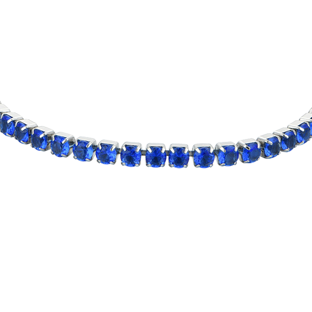PULSERA TENIS MUJER CRISTALES AZULES