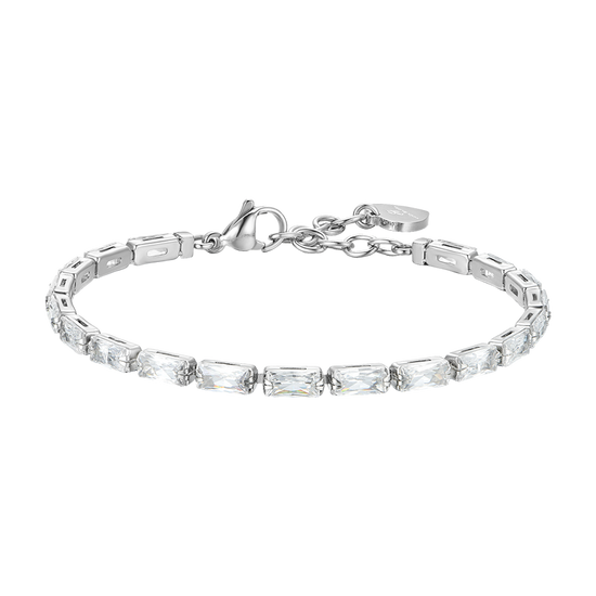PULSERA DE TENIS CON CIRCONITA BAGUETTE BLANCA