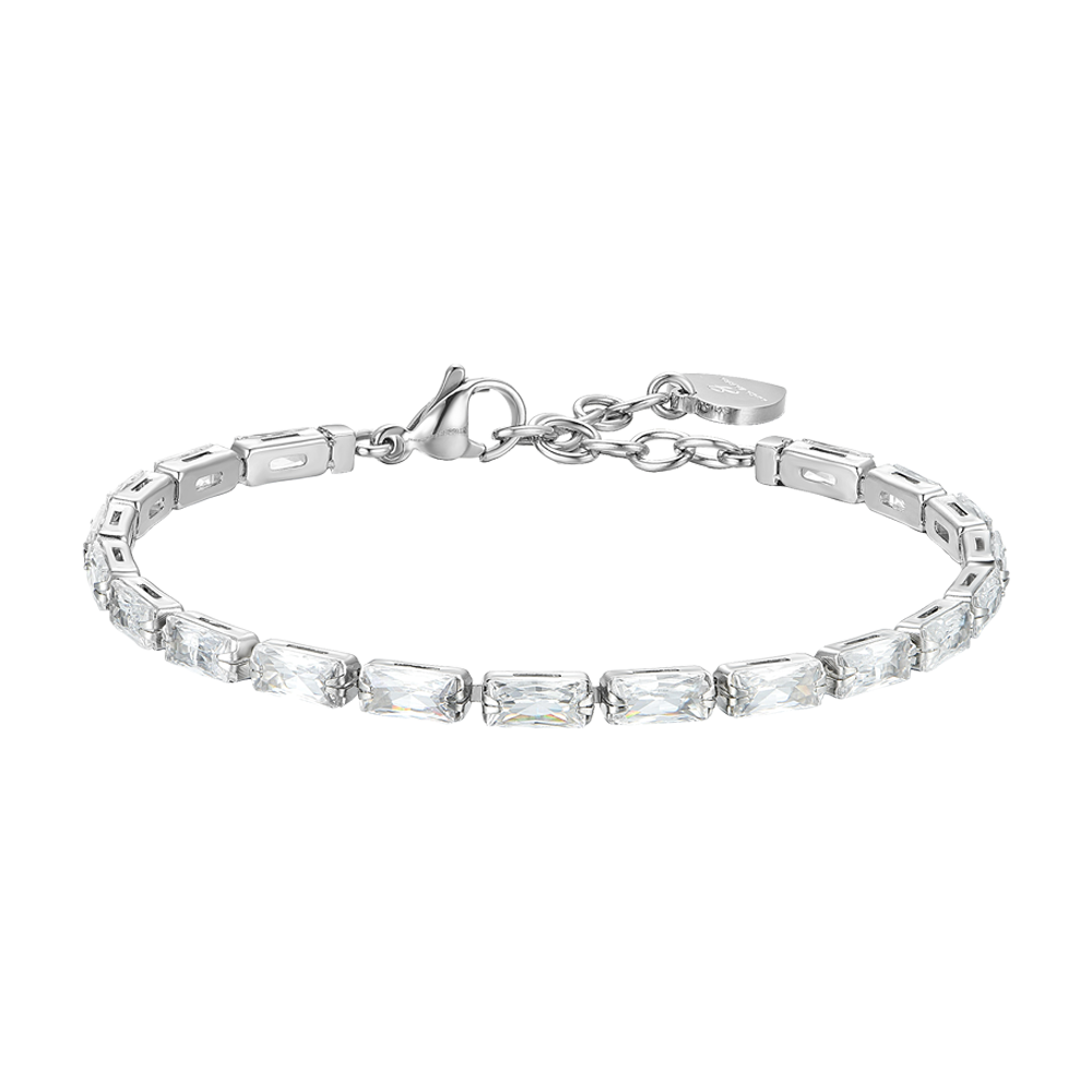 PULSERA DE TENIS CON CIRCONITA BAGUETTE BLANCA