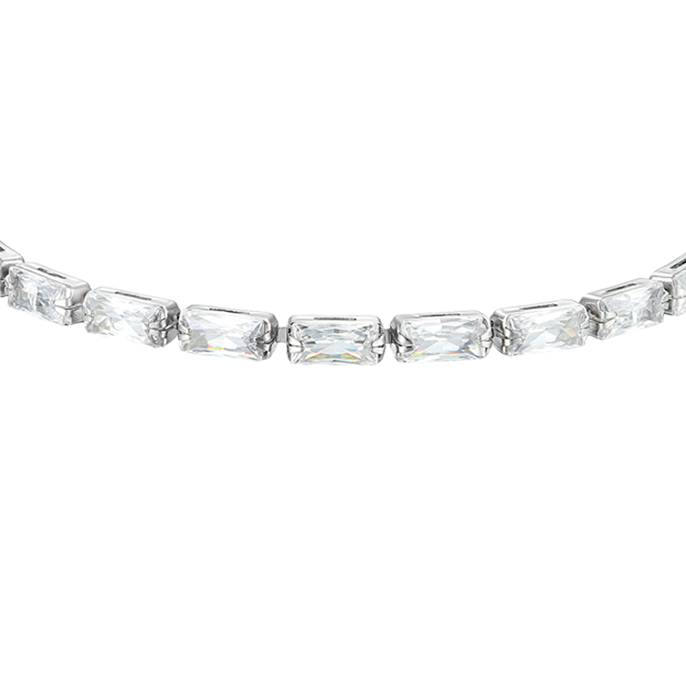 PULSERA DE TENIS CON CIRCONITA BAGUETTE BLANCA