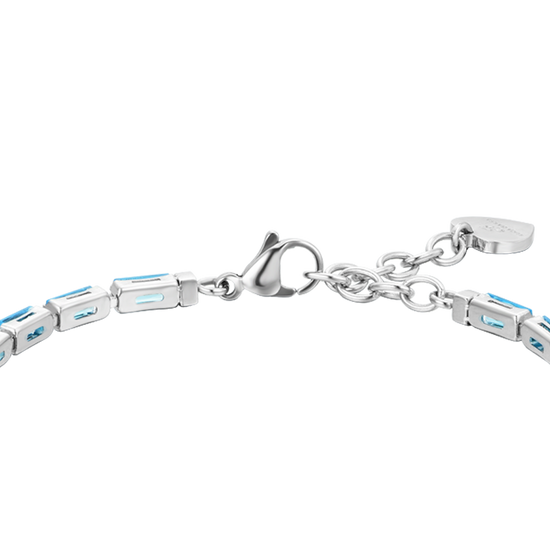 PULSERA TENIS AGUAMARINA BAGUETTE MUJER