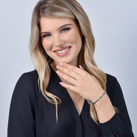 PULSERA TENIS BAGUETTE MULTICOLOR