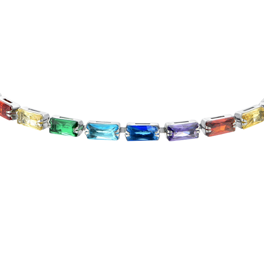 PULSERA TENIS BAGUETTE MULTICOLOR