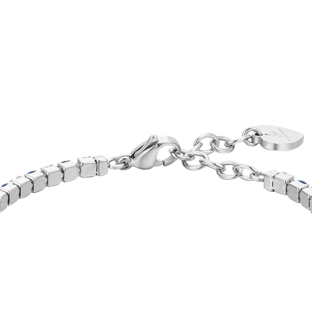 PULSERA TENIS MUJER CRISTALES AZULES Y BLANCOS