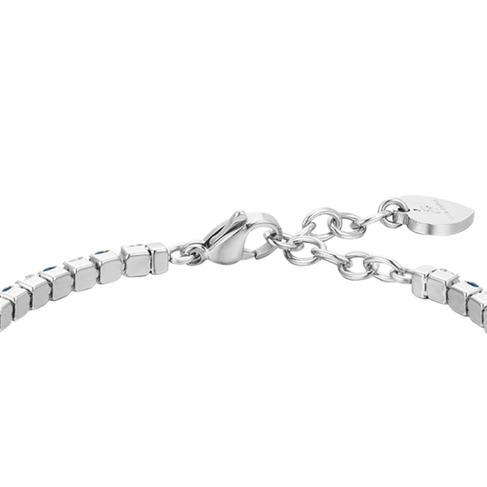 PULSERA TENIS MUJER CRISTALES AZULES Y BLANCOS