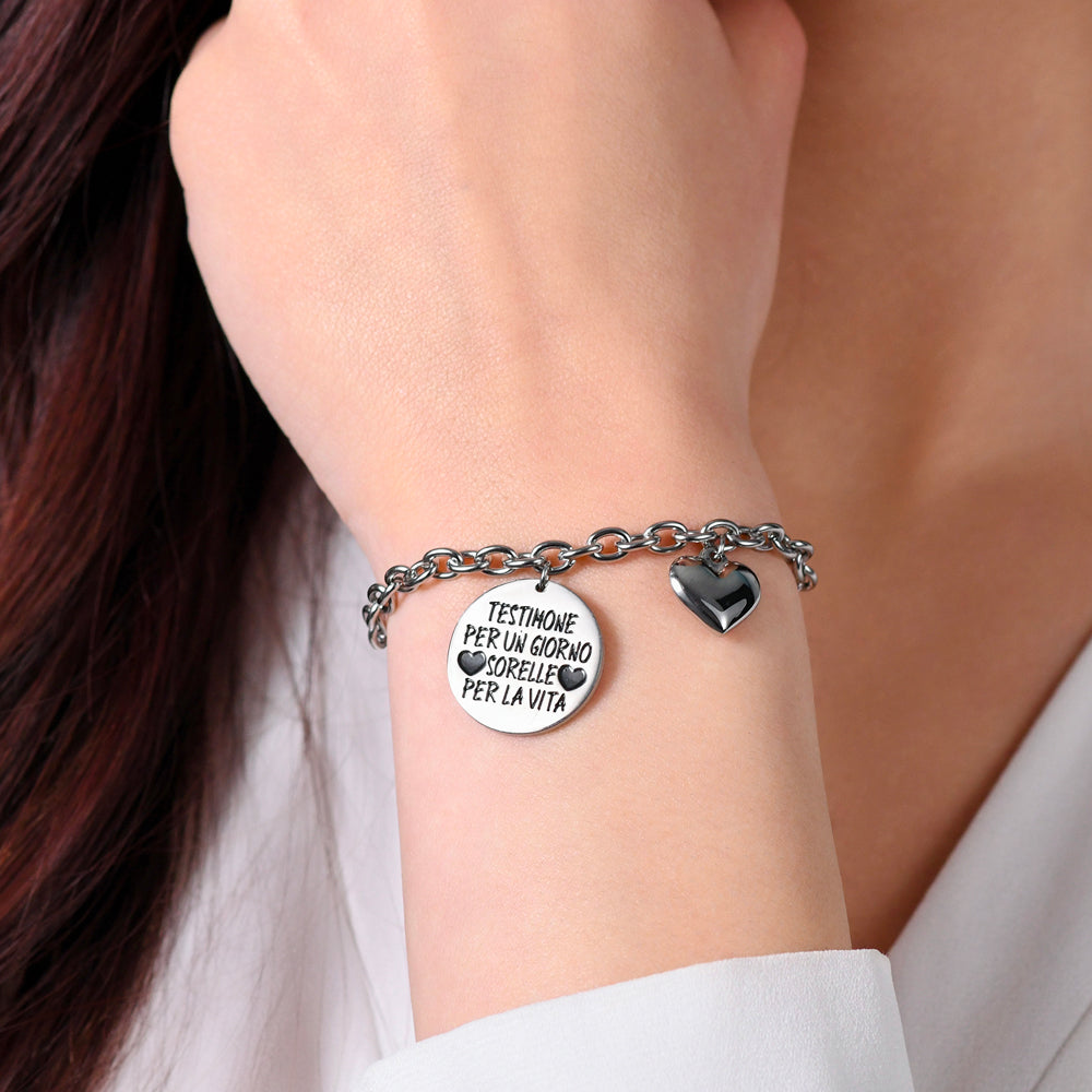 BRAZALETE TESTIGO DE ACERO PARA MUJER