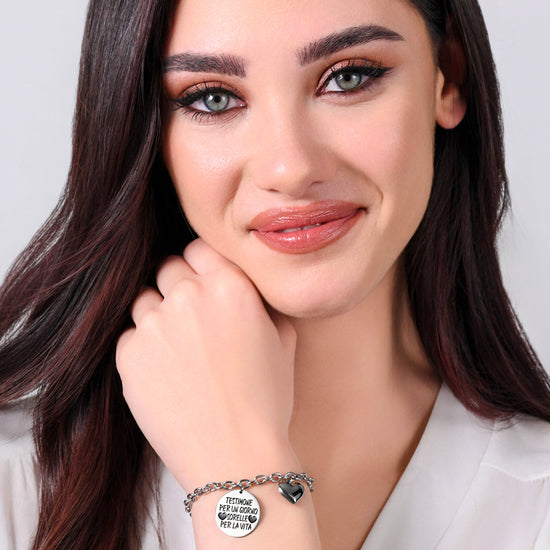 BRAZALETE TESTIGO DE ACERO PARA MUJER