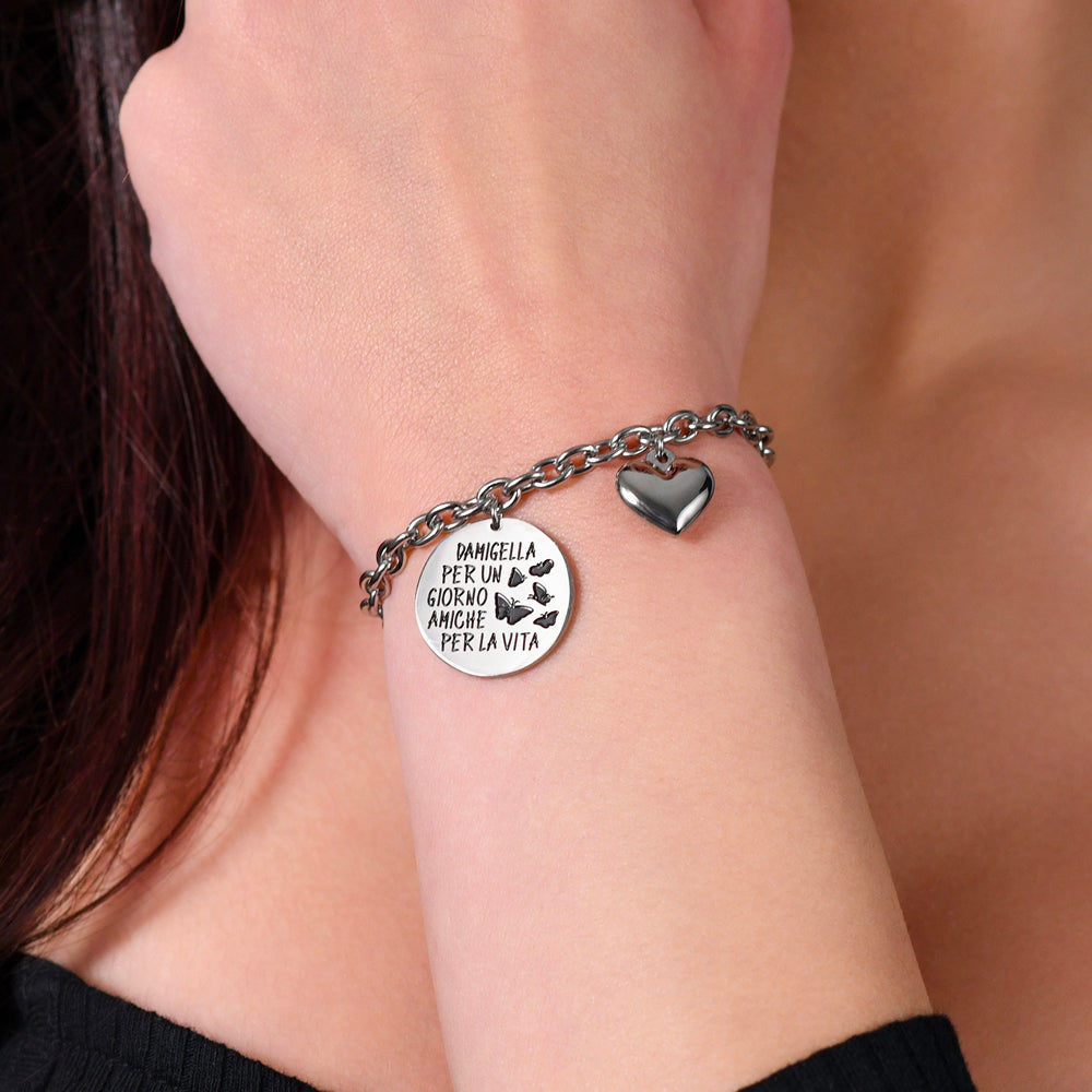 PULSERA DE ACERO PARA DAMA DE HONOR DE MUJER