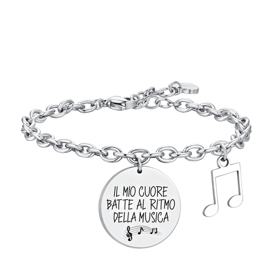 NOTA MUSICAL BRAZALETE DE ACERO PARA MUJER