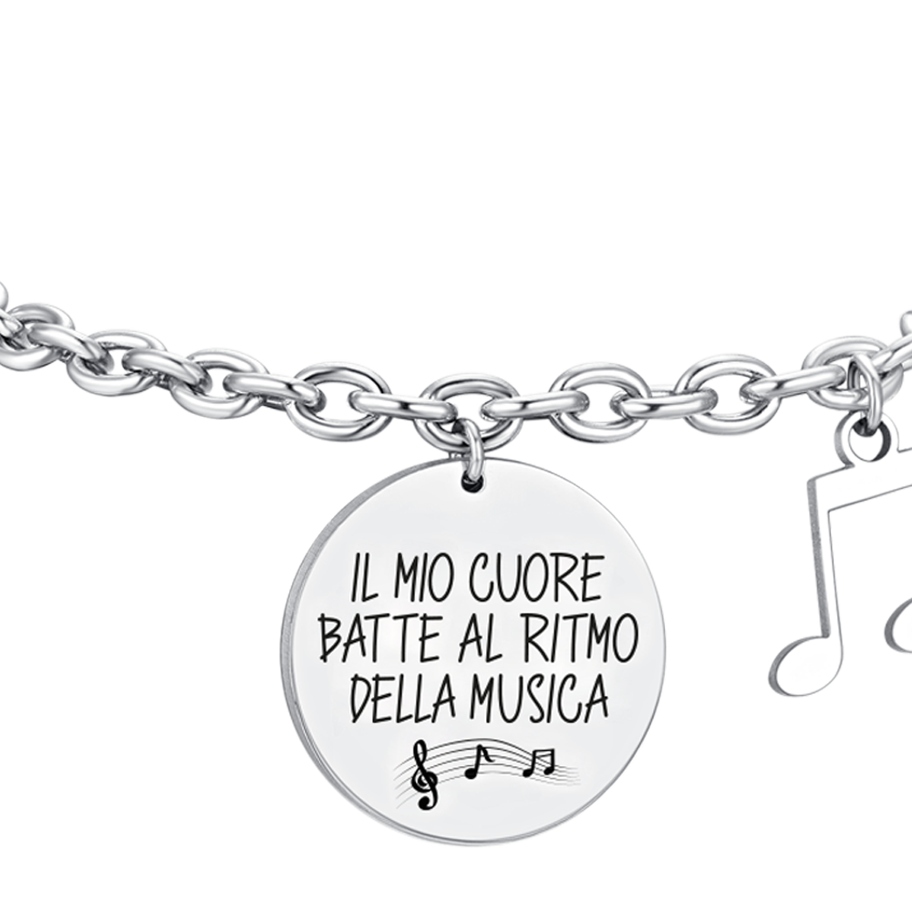 NOTA MUSICAL BRAZALETE DE ACERO PARA MUJER