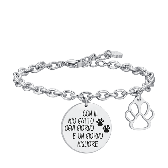 PULSERA CAT DE ACERO PARA MUJER