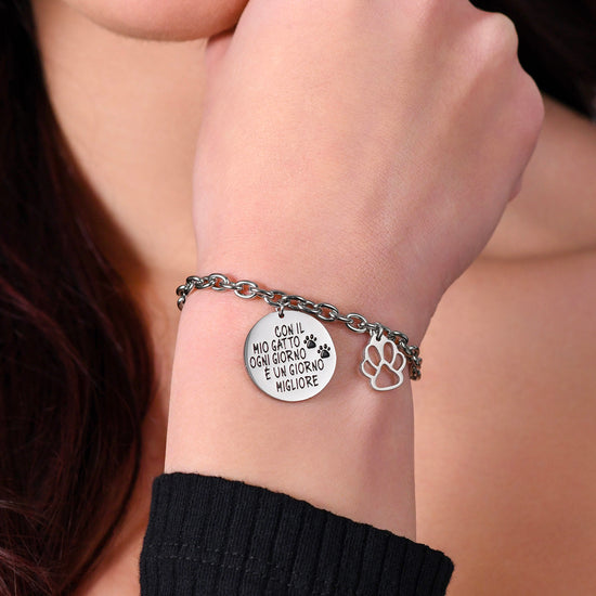 PULSERA CAT DE ACERO PARA MUJER