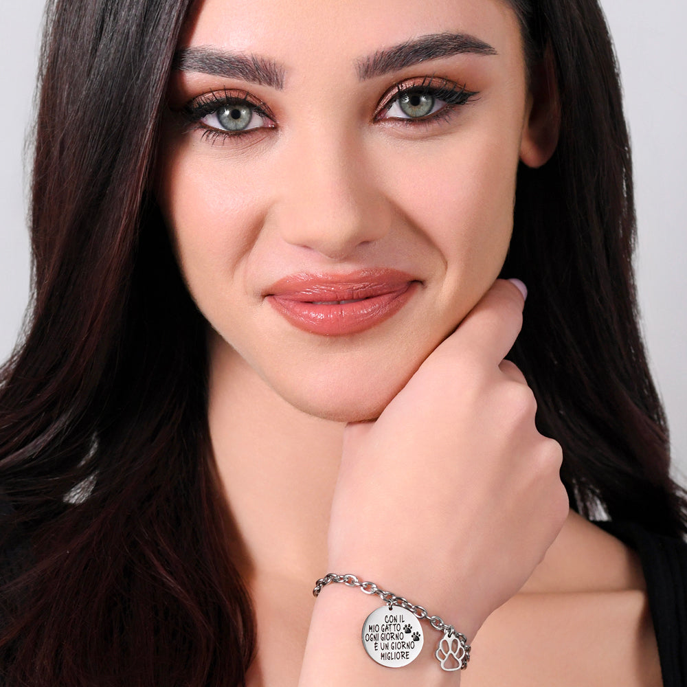 PULSERA CAT DE ACERO PARA MUJER