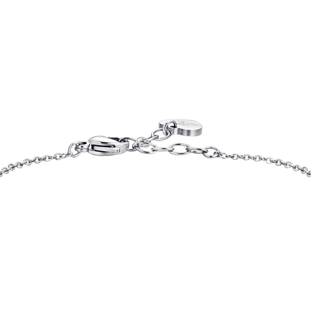 PULSERA DE MUJER DE ACERO CON MARIPOSA Y CIRCONITA