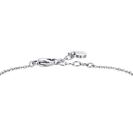 PULSERA DE MUJER DE ACERO CON MARIPOSA Y CIRCONITA