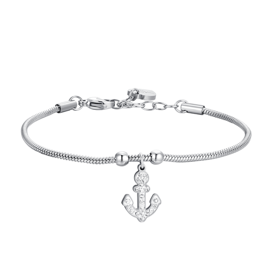 PULSERA DE ACERO PARA MUJER CON ANCLA
