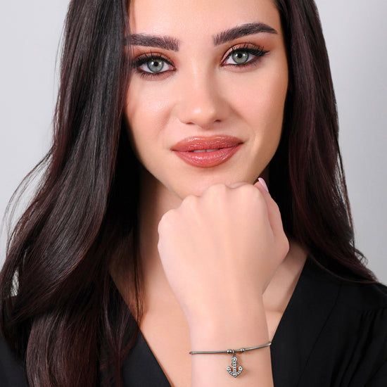 PULSERA DE ACERO PARA MUJER CON ANCLA