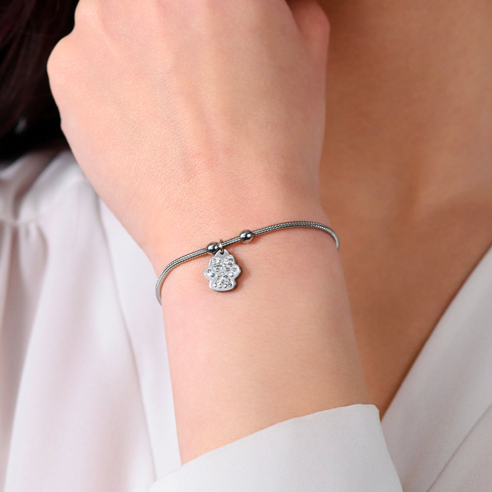 BRAZALETE DE ACERO PARA MUJER CON GARRA