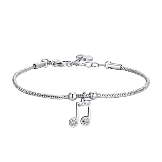 PULSERA DE ACERO PARA MUJER CON NOTA MUSICAL