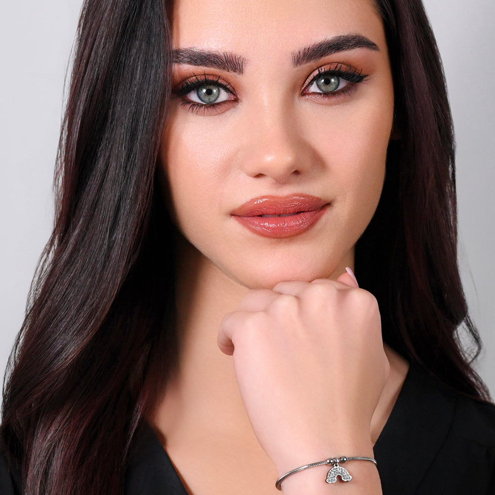 BRAZALETE ARCO IRIS DE ACERO PARA MUJER