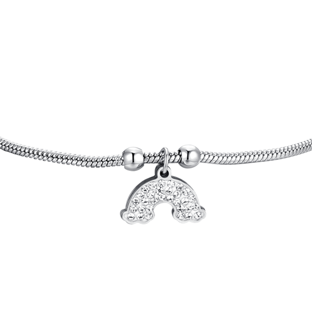 BRAZALETE ARCO IRIS DE ACERO PARA MUJER
