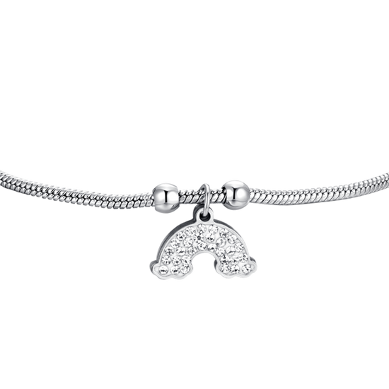 BRAZALETE ARCO IRIS DE ACERO PARA MUJER