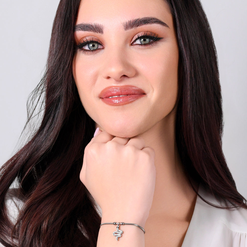 BRAZALETE DE ACERO PARA MUJER CON SERPIENTE