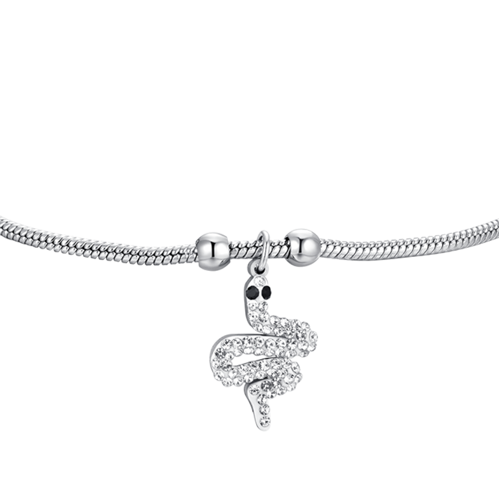 BRAZALETE DE ACERO PARA MUJER CON SERPIENTE