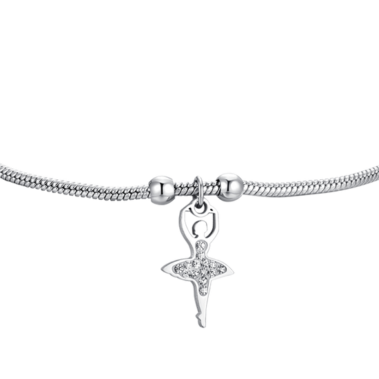 BRAZALETE DE ACERO PARA MUJER CON BAILARINA