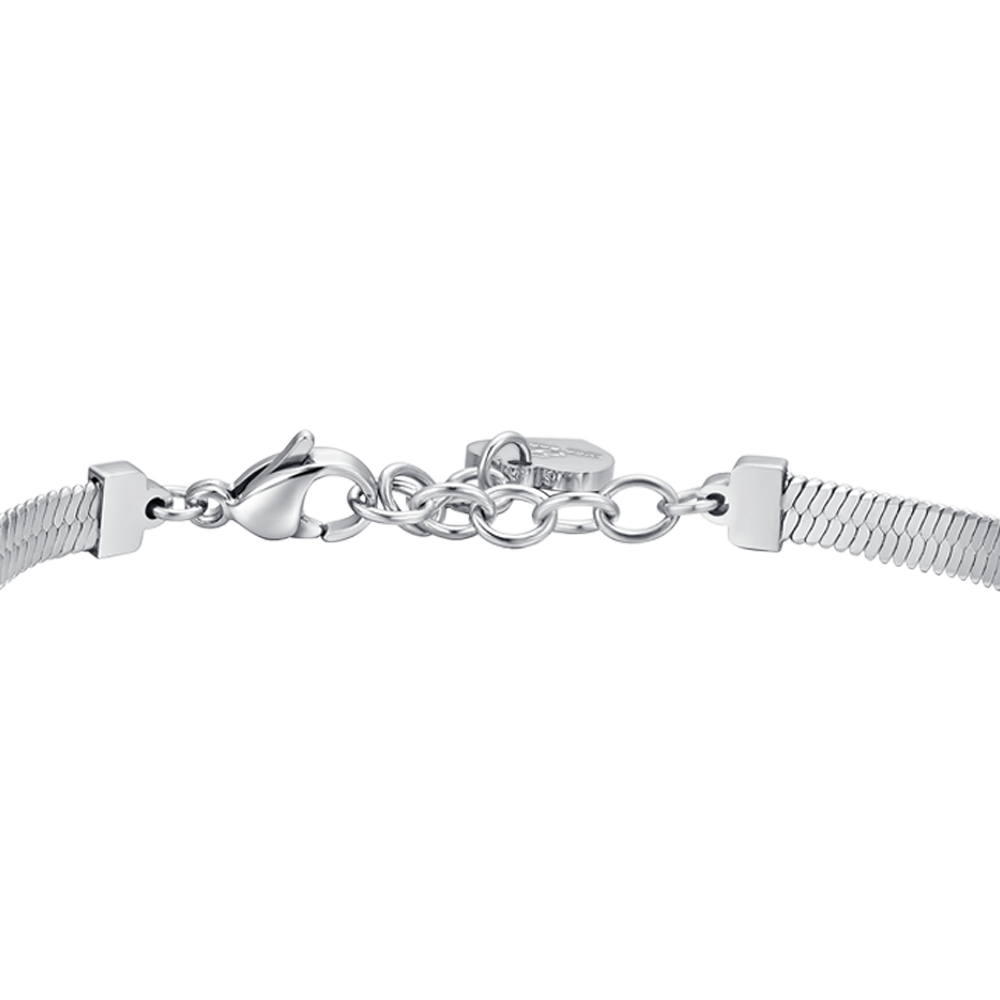 PULSERA DE ACERO CON CIRCONITA VERDE PARA MUJER
