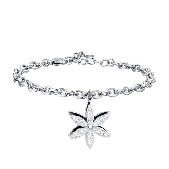 PULSERA GIRATORIA DE ACERO FLOR DE LA VIDA