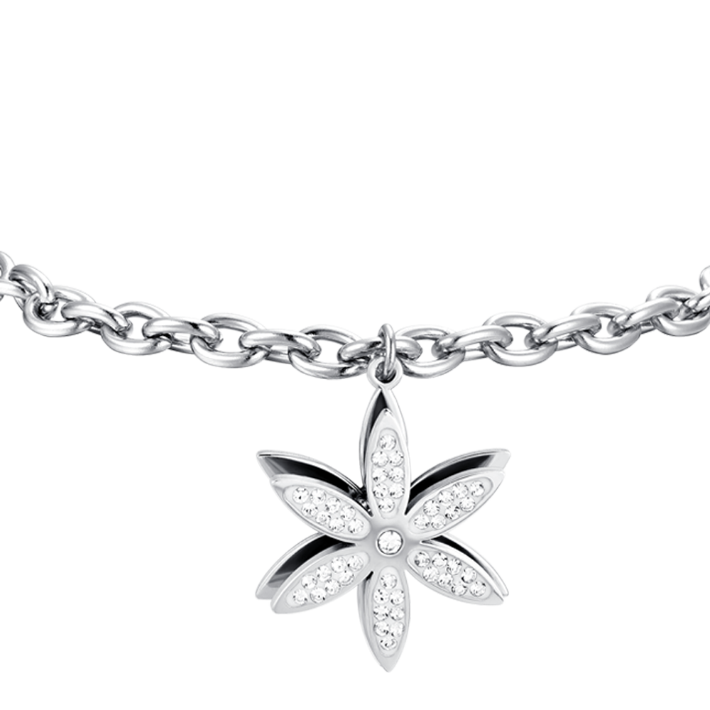 PULSERA GIRATORIA DE ACERO FLOR DE LA VIDA