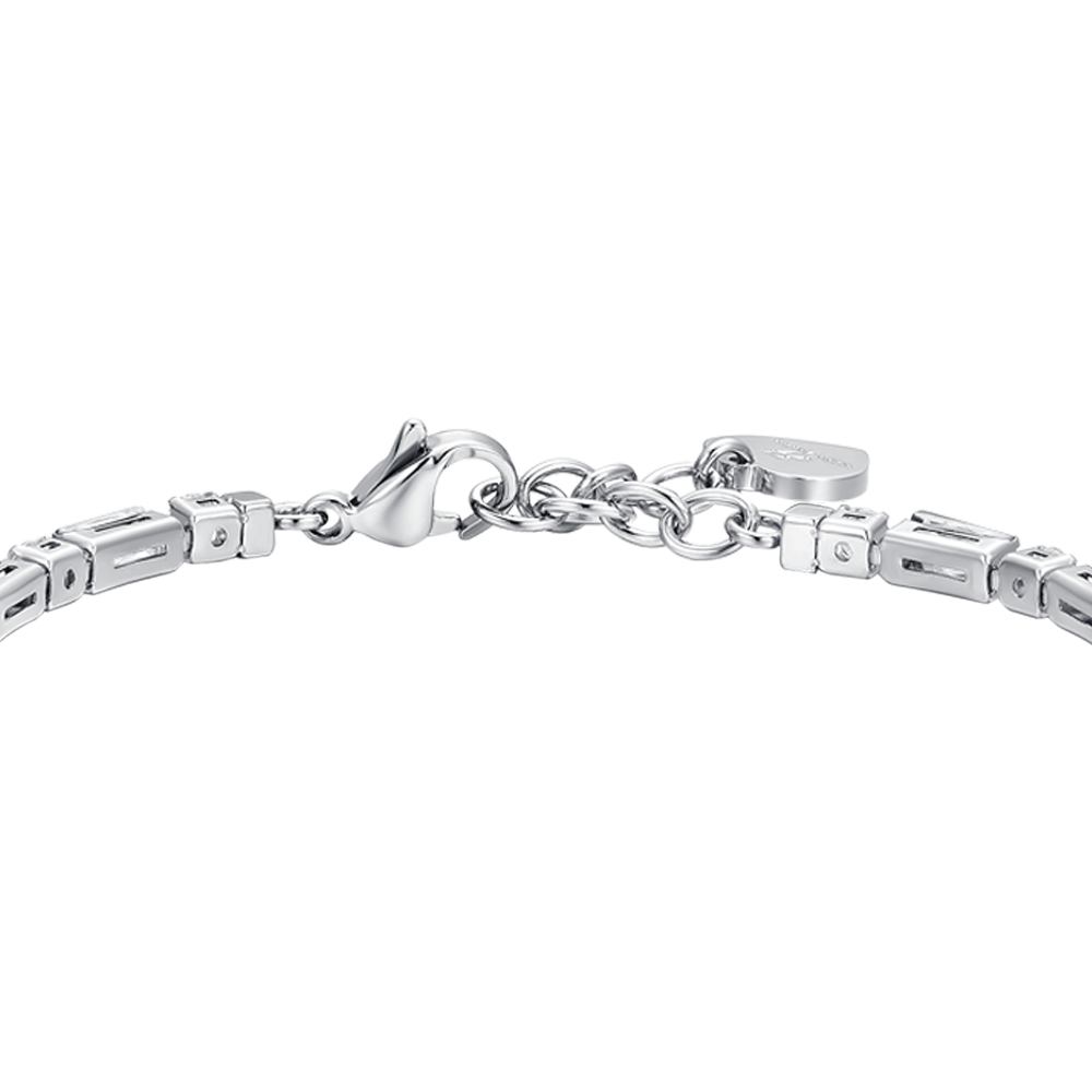 PULSERA DE TENIS DE MUJER DE ACERO CON CIRCONITA CÚBICA BLANCA