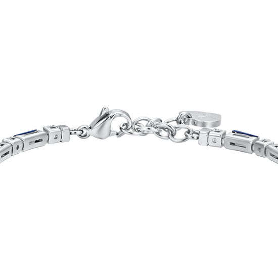 PULSERA TENIS MUJER ACERO CIRCONITA AZUL