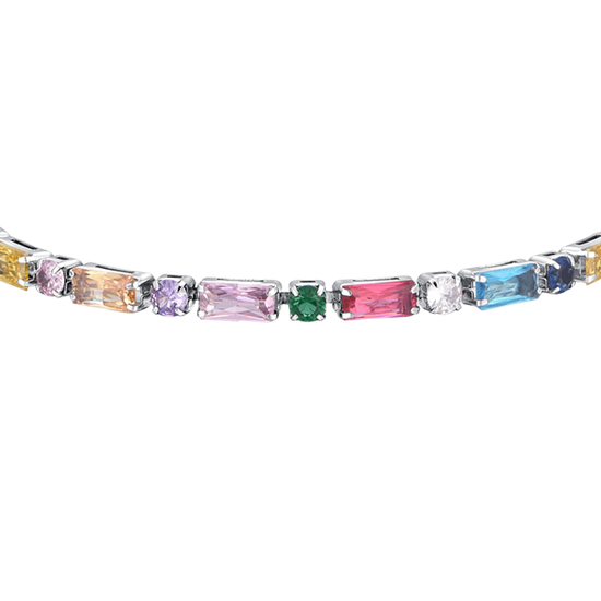 PULSERA TENIS MUJER ACERO CIRCONITA MULTICOLOR