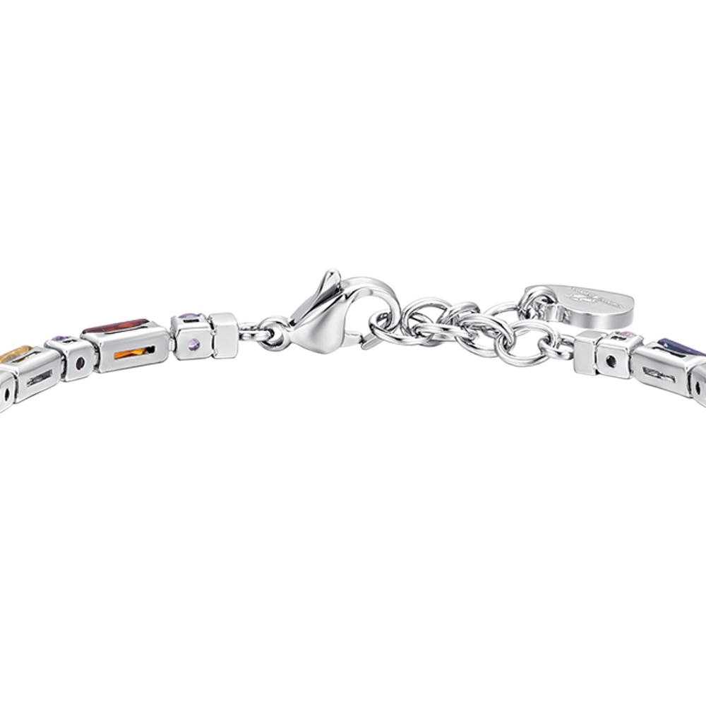 PULSERA TENIS MUJER ACERO CIRCONITA MULTICOLOR