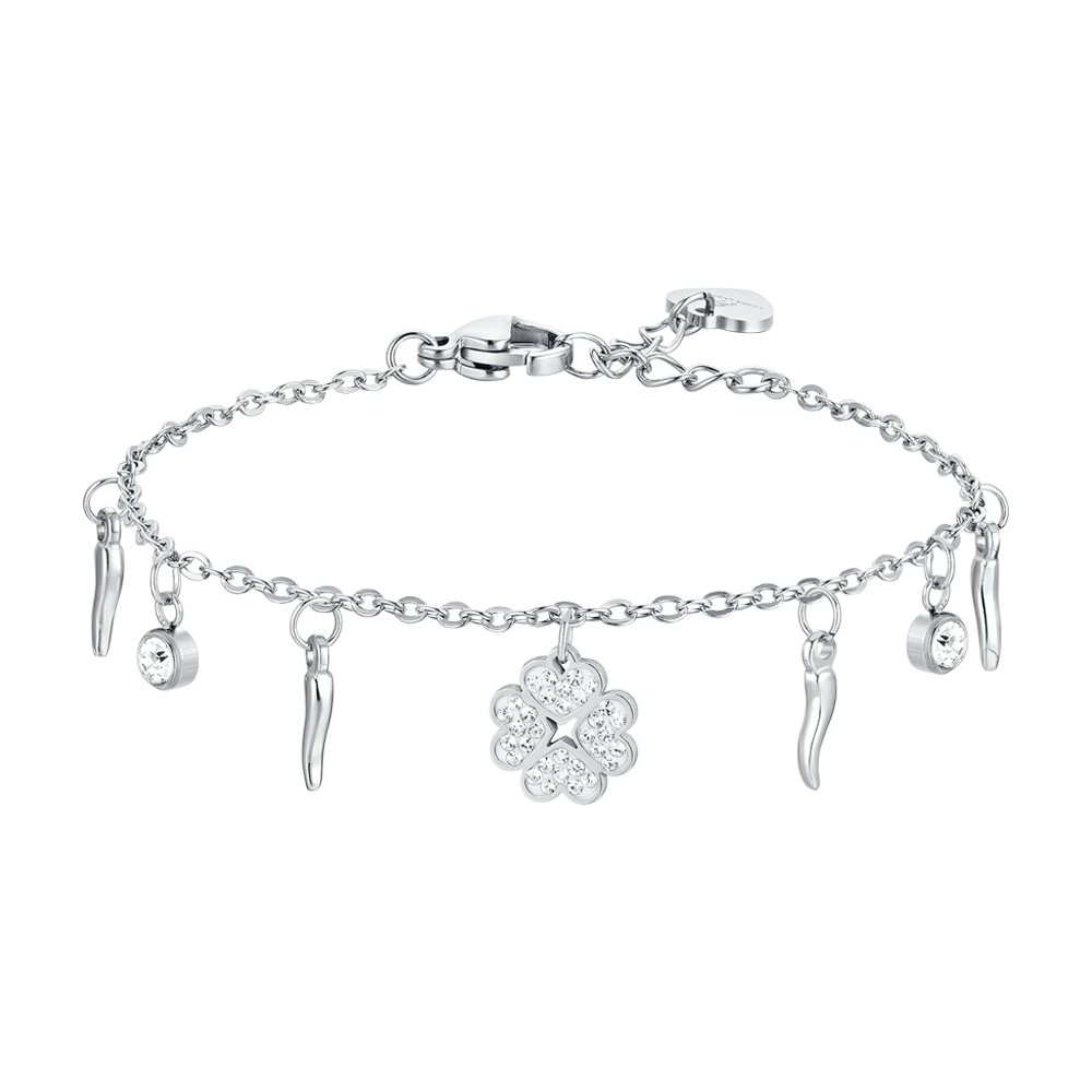 BRAZALETE DE ACERO DE CUATRO CARAS CON CUERNOS PARA MUJER