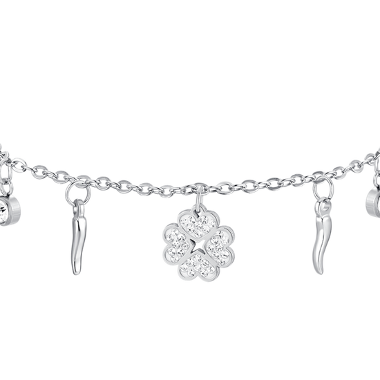 BRAZALETE DE ACERO DE CUATRO CARAS CON CUERNOS PARA MUJER